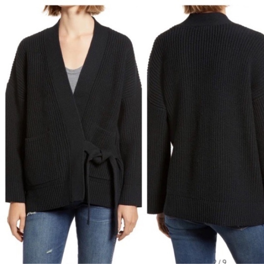 Madewell Madison Rib Side Tie Cardigan Size XL